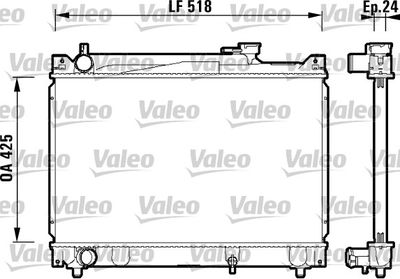 Radiator, engine cooling VALEO 734213