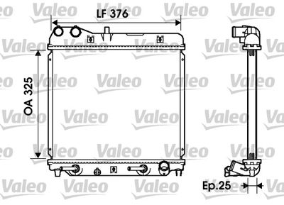 Radiator, engine cooling VALEO 734218