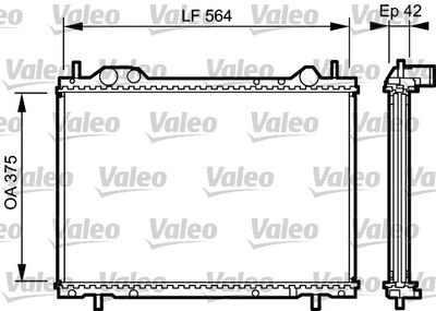 Radiator, engine cooling VALEO 734220