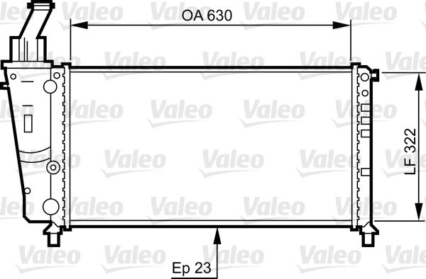 VALEO 734221 Radiator, engine cooling