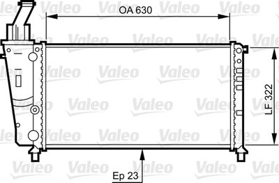 Radiator, engine cooling VALEO 734221