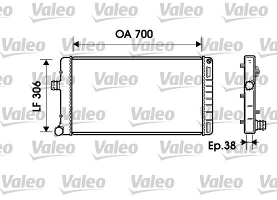 VALEO 734224 Radiator, engine cooling