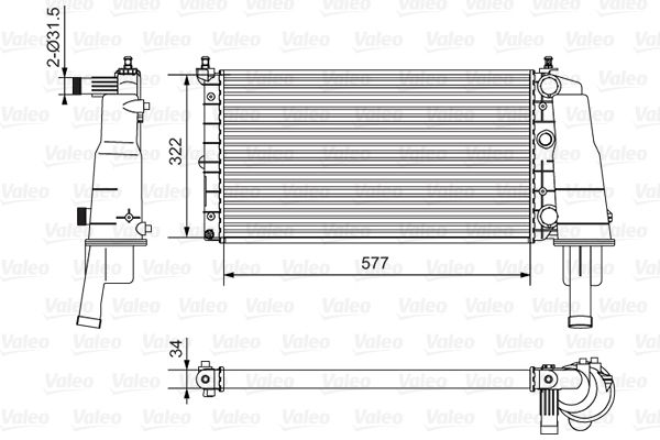 VALEO 734236 Radiator, engine cooling