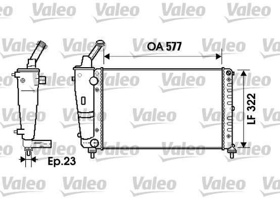 VALEO 734237 Radiator, engine cooling