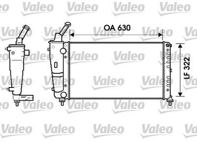 Radiator, engine cooling VALEO 734238