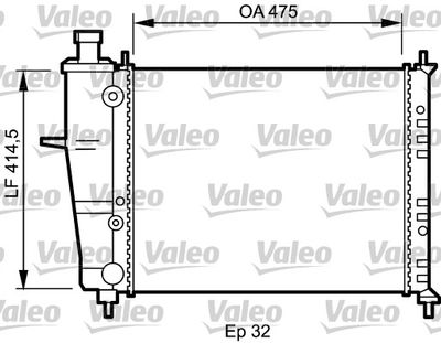 Radiator, engine cooling VALEO 734239