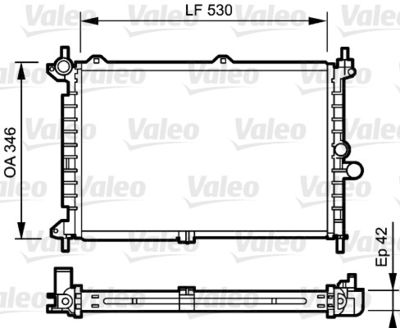 Radiator, engine cooling VALEO 734242