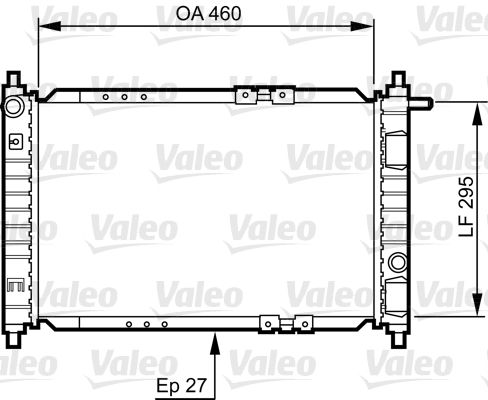 VALEO 734250 Radiator, engine cooling