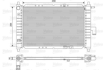 Radiator, engine cooling VALEO 734251
