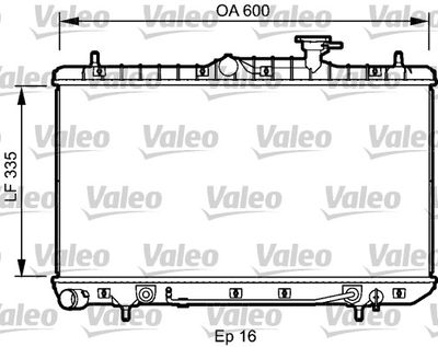 Radiator, engine cooling VALEO 734253