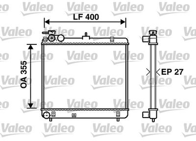 Radiator, engine cooling VALEO 734255