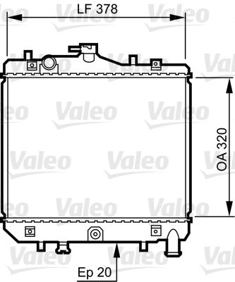 Radiator, engine cooling VALEO 734262