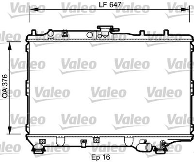 Radiator, engine cooling VALEO 734264
