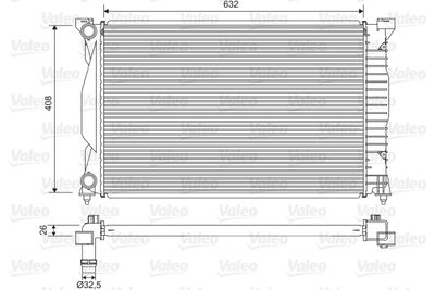 Radiator, engine cooling VALEO 734269