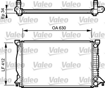Radiator, engine cooling VALEO 734270