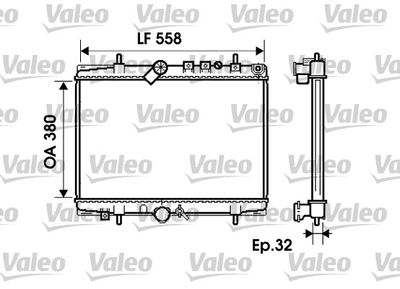 Radiator, engine cooling VALEO 734280