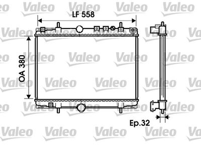 Radiator, engine cooling VALEO 734281