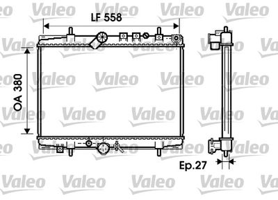 Radiator, engine cooling VALEO 734282