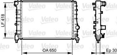 Radiator, engine cooling VALEO 734283