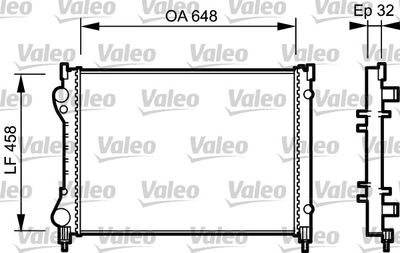 Radiator, engine cooling VALEO 734284
