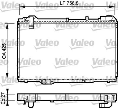 Radiator, engine cooling VALEO 734285