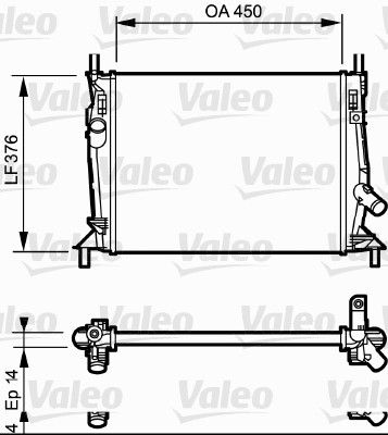 Radiator, engine cooling VALEO 734319