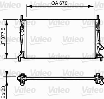 Radiator, engine cooling VALEO 734320