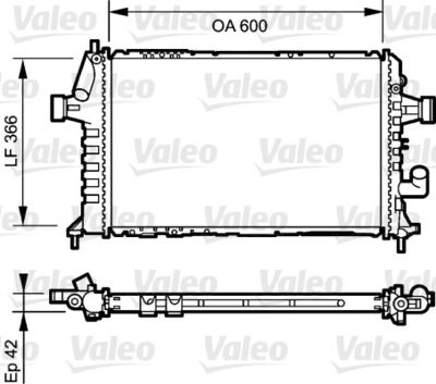 Radiator, engine cooling VALEO 734322