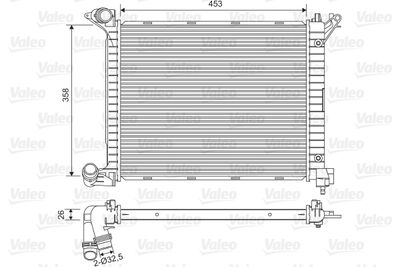 Radiator, engine cooling VALEO 734329