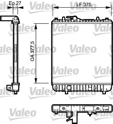 Radiator, engine cooling VALEO 734330