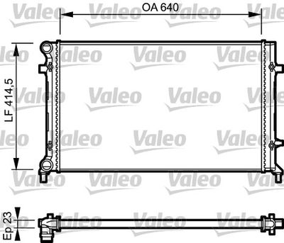 Radiator, engine cooling VALEO 734332