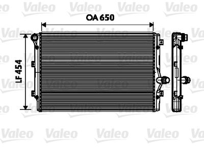 Radiator, engine cooling VALEO 734333