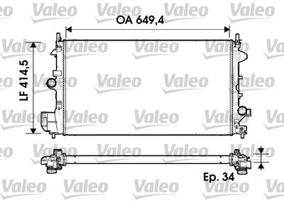 Radiator, engine cooling VALEO 734339