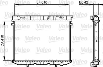 Radiator, engine cooling VALEO 734353