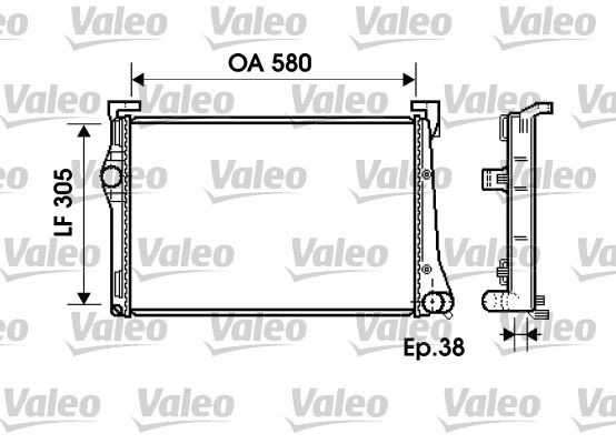 VALEO 734361 Radiator, engine cooling