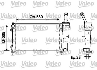 Radiator, engine cooling VALEO 734362