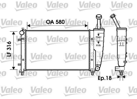 VALEO 734363 Radiator, engine cooling