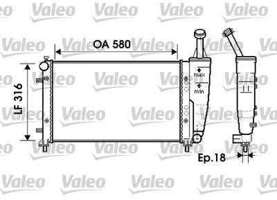 Radiator, engine cooling VALEO 734363