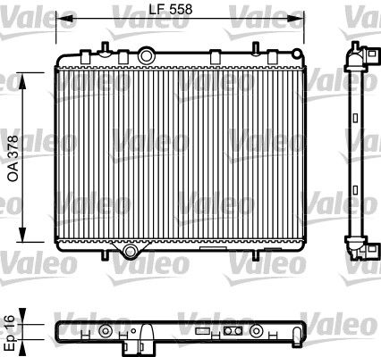 VALEO 734366 Radiator, engine cooling