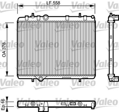 Radiator, engine cooling VALEO 734366