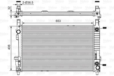Radiator, engine cooling VALEO 734378