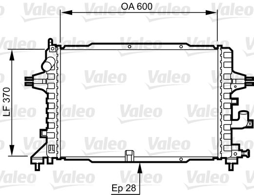 VALEO 734380 Radiator, engine cooling