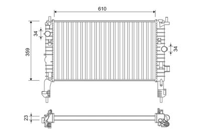 Radiator, engine cooling VALEO 734384