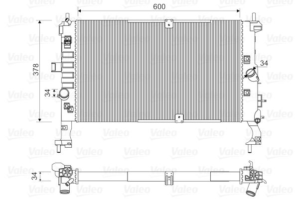 VALEO 734386 Radiator, engine cooling