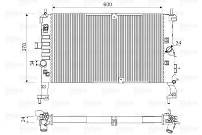 Radiator, engine cooling VALEO 734386