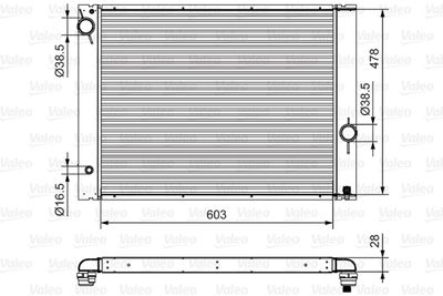 Radiator, engine cooling VALEO 734396
