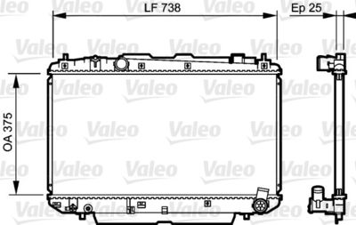 Radiator, engine cooling VALEO 734397