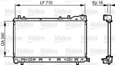 Radiator, engine cooling VALEO 734405