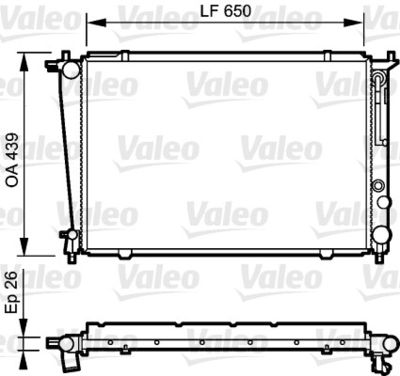 Radiator, engine cooling VALEO 734408