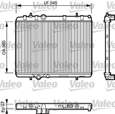 Radiator, engine cooling VALEO 734423